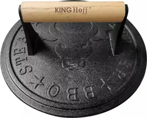 KingHoff KH-1760 Cast Iron Burger Press 22 cm