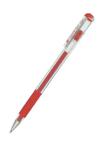 Гелевая ручка Pentel K116E-BE с колпачком, красные чернила
