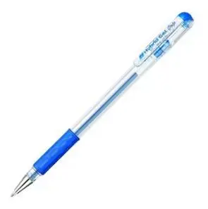 Гелевая ручка Pentel Hybrid Gel Grip с колпачком, синяя, 12 штук