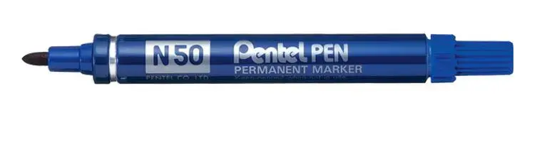 Pentel N 50 pastāvīgais marķieris - zils, 12 gab. Photo 2