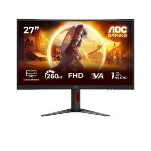 AOC G4 C27G4Z2 27-дюймовый игровой ЖК-монитор Full HD с разрешением 1920 x 1080, матрицей Fast VA, временем отклика 1 мс, черно-красного цвета