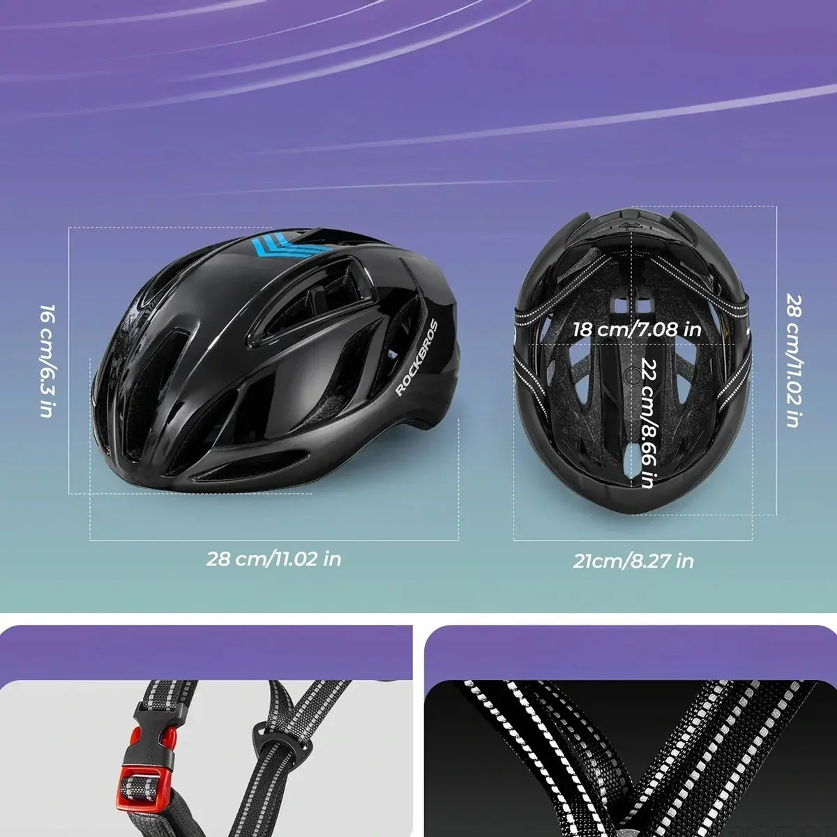 Rockbros TS-42 viegla velosipēda ķivere, titāna