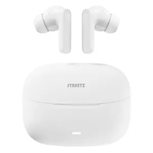 Streetz T120-WHT True Wireless Stereo bezvadu austiņas in-ear Bluetooth baltas ar iebūvētu mikrofonu un USB Type-C