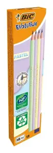 BIC Evolution 2HB Graphite Pencils, 12-Pack, Hexagonal Shape