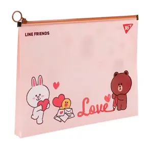 Rāvējslēdzēja soma YES Line Friends Brown A4
