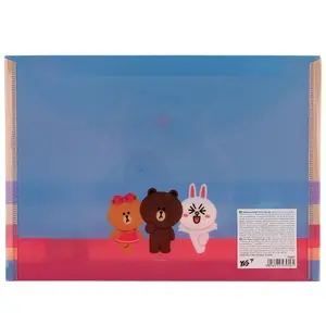 Aplokšņu soma YES Line Friends B5 ar pogu