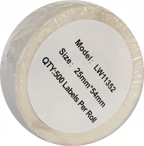 Saderīgas Dymo LW 11352 etiķetes 25 mm x 54 mm, 500 gabali, melns uz balta