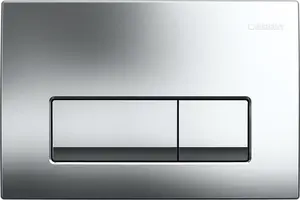 Geberit Delta 51 WC Flush Plate, Gloss Chrome