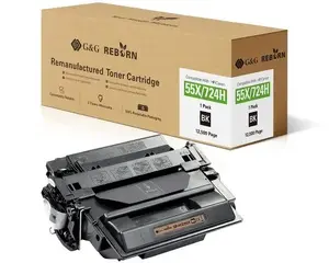 Картридж с черным тонером G&G GR-HCE255X для лазерных принтеров HP и Canon