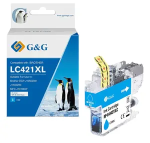 Совместимый струйный картридж G&G 20556, голубой (Cyan) для принтеров Brother