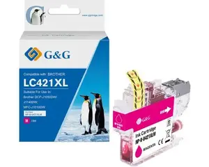 Совместимый струйный картридж G&G 20557, увеличенный ресурс, пурпурный для принтеров Brother