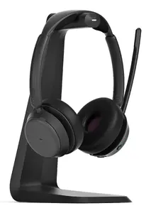 EPOS IMPACT 1000 uzliekamas Bluetooth austiņas ar hibrīdu adaptīvo ANC un uzlādes statīvu