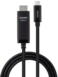 Lindy 43436 USB Type-C uz HDMI video adaptera kabelis 5 m melns