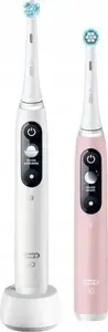 Oral-B iO Series 6 Electric Toothbrush Duo Set, White and Pink