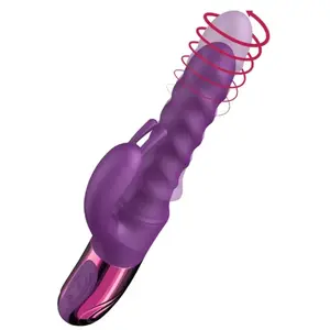Вибратор She.E.O Rabbit Swirl, двойная стимуляция, фиолетовый