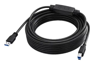 Активный USB-кабель Vision TC 10MUSB3.0+/BL, USB-C на USB-B, 10 м, 5 Гбит/с, черный