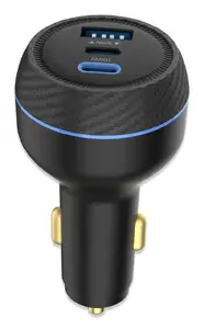 Insmat 520-9130 Universal Auto Charger with 2 USB-C Ports and Fast Charging, Black