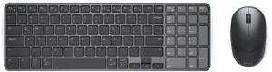 Беспроводной комплект клавиатура и мышь Dell Pro 7 KM746, полноразмерная, RF + Bluetooth, QWERTY US International, графитовый