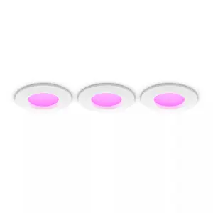 Philips Hue White and Colour Ambiance Slim Recessed LED Smart Light, 10.5W, Bluetooth and Zigbee