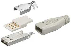 Goobay USB-A Male Solderable Connector, 10 Pieces