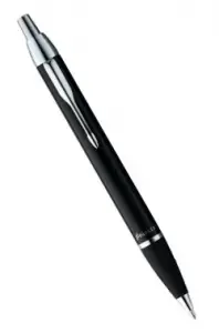 Шариковая ручка Parker I.M. с нажимным механизмом, черный корпус, синие чернила