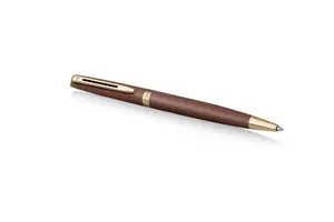 Шариковая ручка Waterman Hémisphère, поворотный механизм, синие чернила, красно-золотой корпус