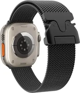 Hurtel Titanium Milanese Loop Watch Band for 42/44/45/46/49 mm - Black