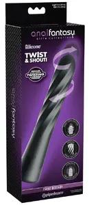 Anal Fantasy Elite Twist Ecstacy Anal Vibrator, 3 Rotation Speeds and 10 Vibration Modes, Black