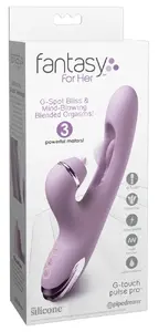 Fantasy For Her G-Touch Pulse Pro Rabbit Vibrator with G-Spot and Clitoral Stimulation