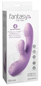 Fantasy For Her IntiMotion Flutter Pro Rabbit Vibrator with IntiMotion and PleasurePulse Technology