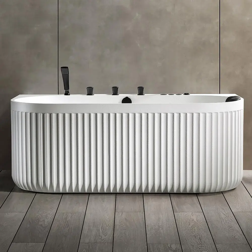 AMUE-A005W Freestanding Spa Bathtub with Hydromassage Photo 2