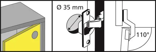 Blum Clip Top Soft Close Inner Hinge 110° D35 Photo 3