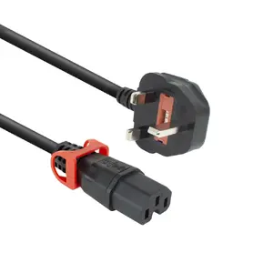 ACT Power Cord UK Male to IEC C15 Lock+ 2m Black