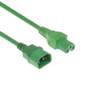 ACT Power Cord IEC C14 to IEC C15, 2.5 m, Green