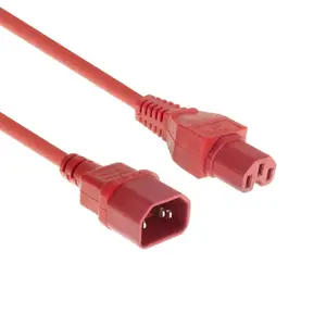 ACT Power Cord IEC C14 to IEC C15, 2.5 m, Red