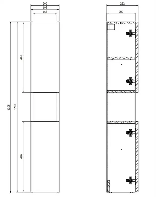 Cersanit Atrato Cashmere Bottom Cabinet Column Photo 2