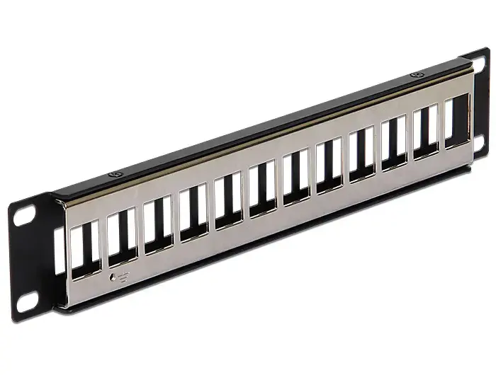 DeLOCK 12-Port Keystone Patch Panel 1U Photo 2