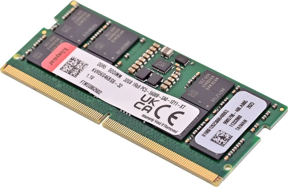 Kingston 32GB DDR5 5600 MT/s SO-DIMM Memory KVR56S46BS8-32 Photo 3
