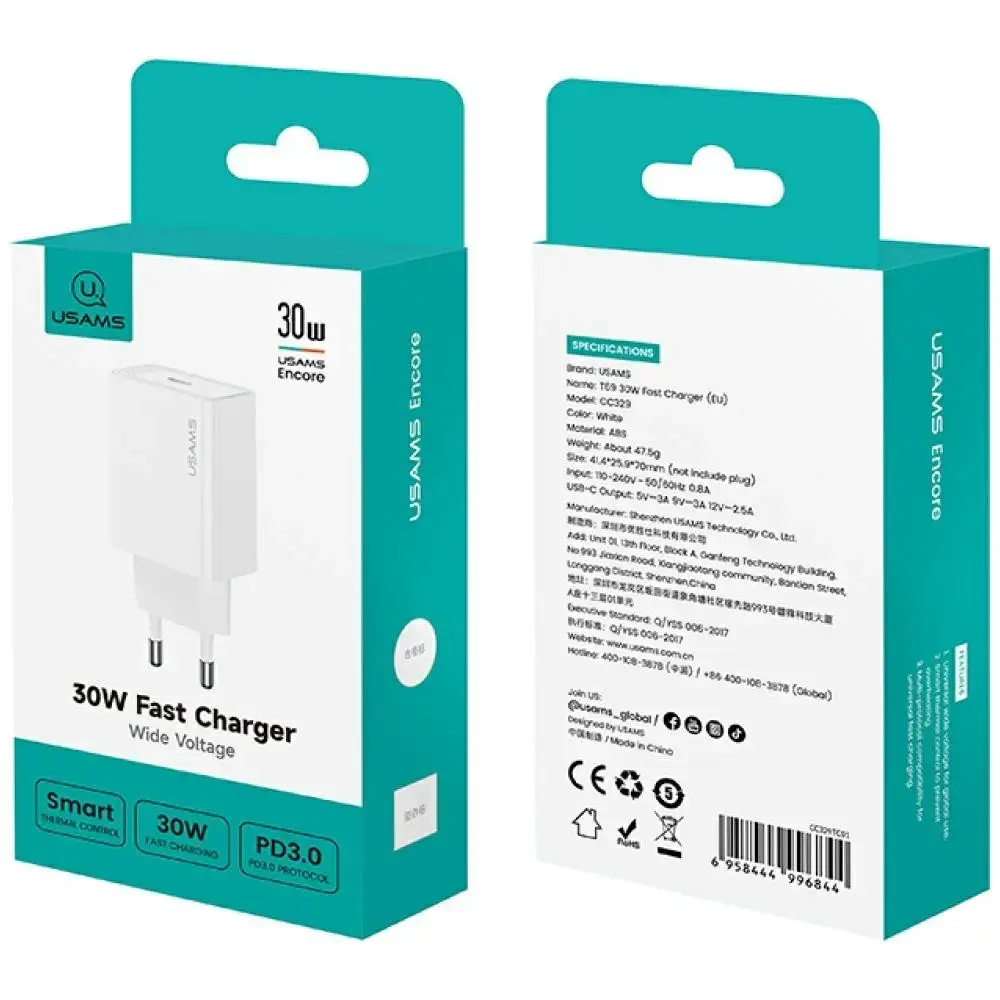 Usams T69 30W USB-C Charger Photo 5