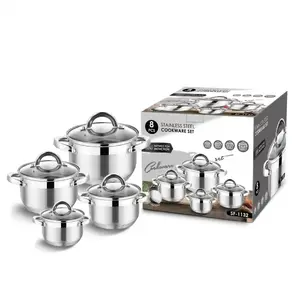 Extralink SF-1132 Stainless Steel Cookware Set, 4 Pieces, 1.9L, 2.7L, 3.6L, 6.1L