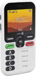 Doro Leva X10 6,1 cm (2.4") 117 g Черный, Белый Телефон для пожилых людей
