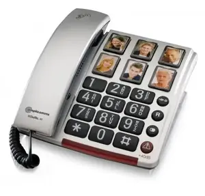 amplicomms BigTel 40 Plus Аналоговый телефон Черный, Серый