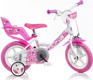 Dino bikes Rower dziecięcy 12" biało-różowy
