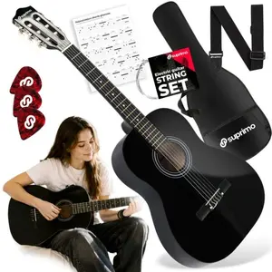 Suprimo CG34 BK 3/4 Classical Guitar 36-inch Black
