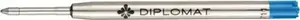 Diplomat Ballpoint Pen Refill, F, Blue