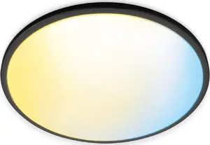Lampa sufitowa Signify WiZ SuperSlim Deckenleuchte Tunable White 2450lm Schwarz