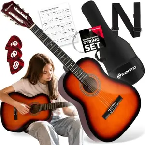 Suprimo CG34 SB 3/4 Size Classical Guitar 36-inch Sunburst