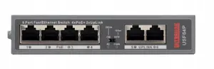 Pulsar USF64P Ultralink FastEthernet komutators ar 4x PoE+ pieslēgvietām un 2x RJ45