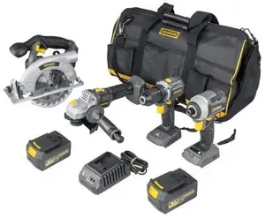 Комплект аккумуляторных электроинструментов Bosch 18V из 4 предметов с 2 аккумуляторами 4Ач