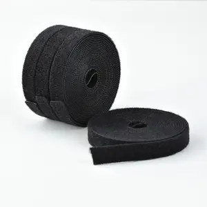 StarTech HKLP15054PK 4-pack 15ft Hook and Loop Roll Cut-to-Size Reusable Cable Ties Black
